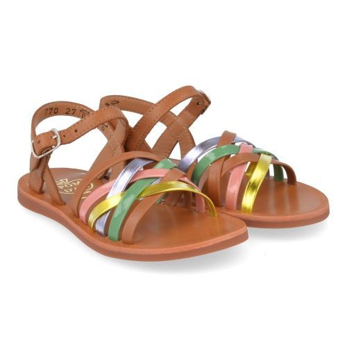 Pom d'api sandalen cognac Meisjes ( - plagette lux cognac sandaalplagette lux) - Junior Steps