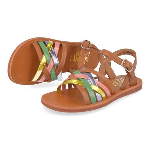 Pom d'api sandalen cognac Meisjes ( - plagette lux cognac sandaalplagette lux) - Junior Steps