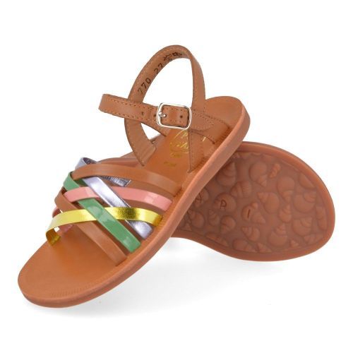 Pom d'api sandalen cognac Meisjes ( - plagette lux cognac sandaalplagette lux) - Junior Steps