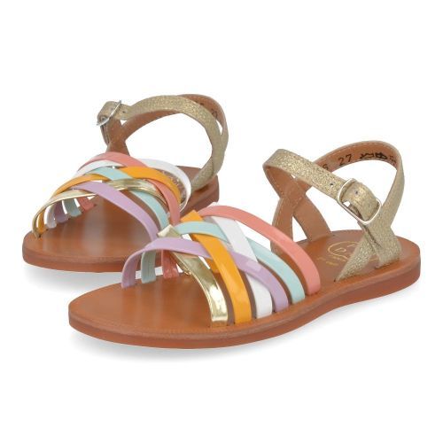 Pom d'api Sandalen Gold Mädchen (plagette lux) - Junior Steps