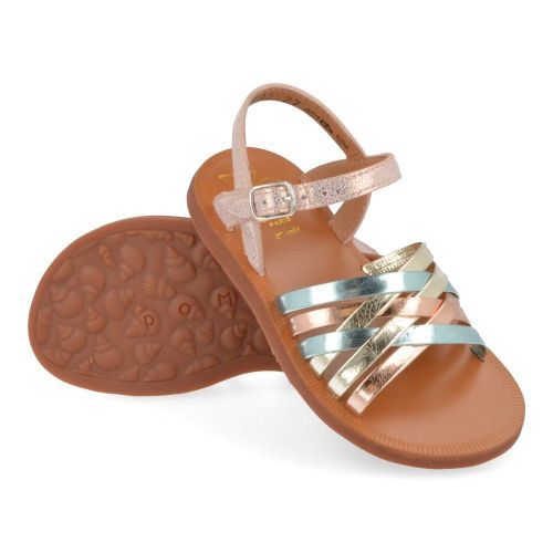 Pom d'api Sandales rose Filles (plagette lux) - Junior Steps