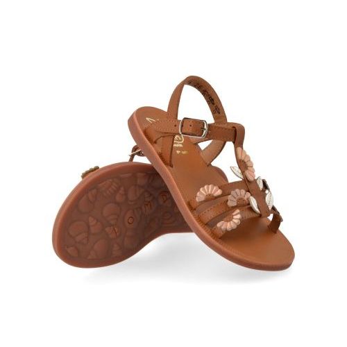 Pom d'api sandalen cognac Meisjes ( - plagette multi daisy cognac sandaalplagette multi daisy) - Junior Steps