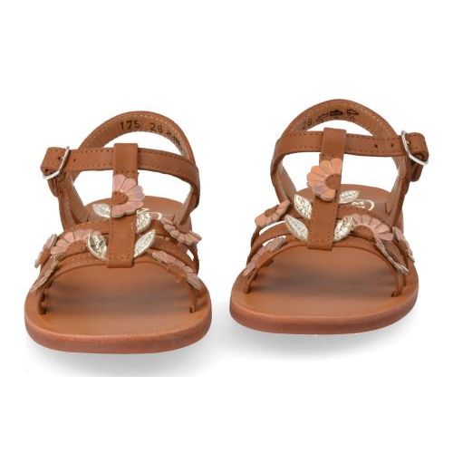 Pom d'api sandalen cognac Meisjes ( - plagette multi daisy cognac sandaalplagette multi daisy) - Junior Steps