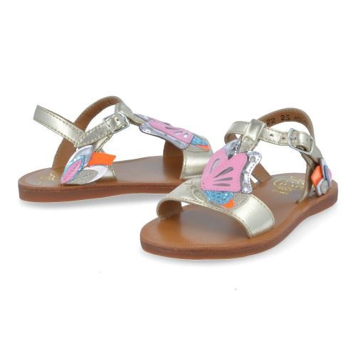 Pom d'api Sandals Gold Girls (plagette papillon) - Junior Steps