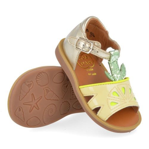 Pom d'api Sandals Yellow Girls (poppy agrume) - Junior Steps