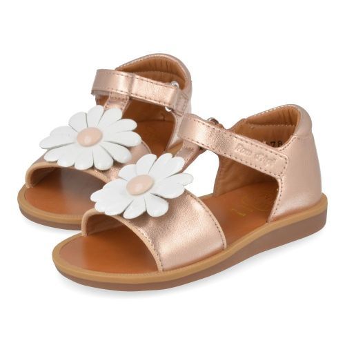 Pom d'api Sandales rose Filles (poppy big flo) - Junior Steps