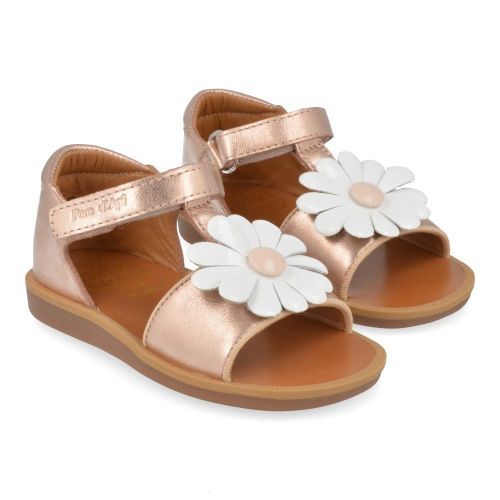 Pom d'api Sandales rose Filles (poppy big flo) - Junior Steps