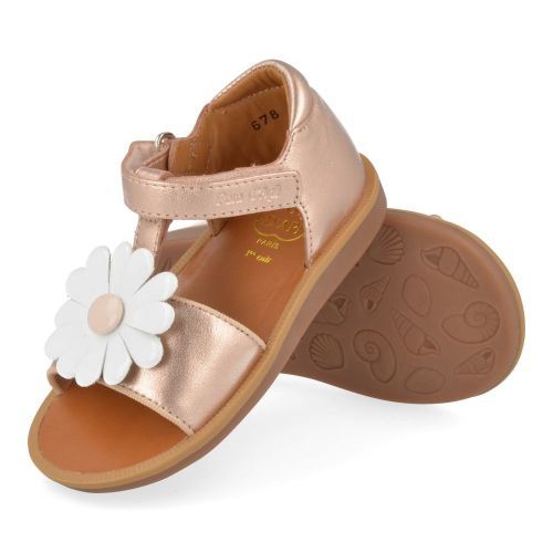 Pom d'api Sandales rose Filles (poppy big flo) - Junior Steps