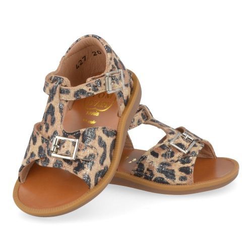 Pom d'api sandalen beige Meisjes ( - poppy buckle leopard sandaaltjepoppy buckle) - Junior Steps