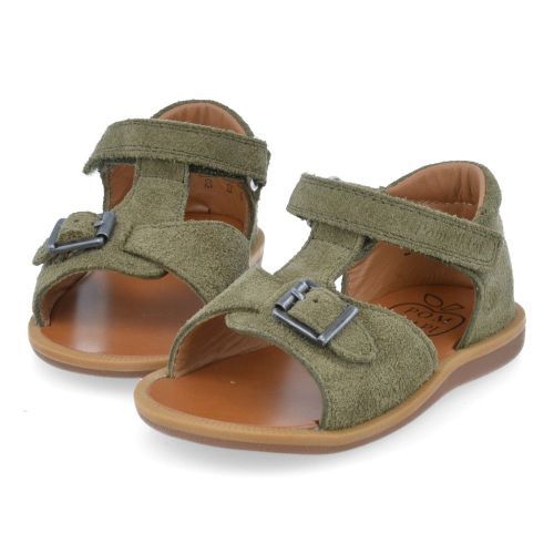 Pom d'api sandalen kaki Jongens (poppy easy kaki sandaaltje - poppy easy) - Junior Steps