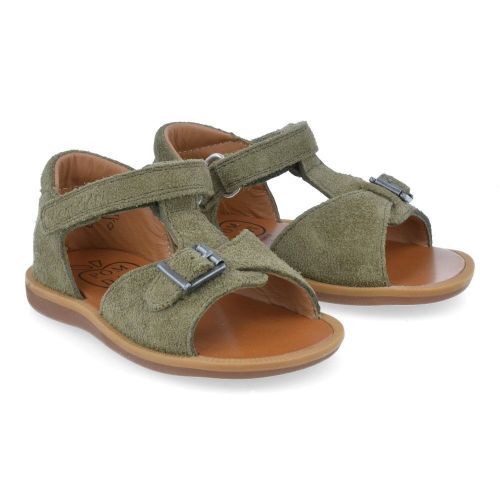 Pom d'api sandalen kaki Jongens (poppy easy kaki sandaaltje - poppy easy) - Junior Steps