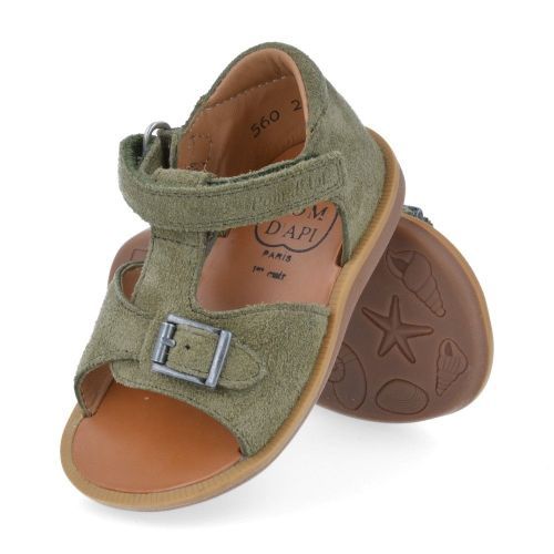 Pom d'api sandalen kaki Jongens (poppy easy kaki sandaaltje - poppy easy) - Junior Steps