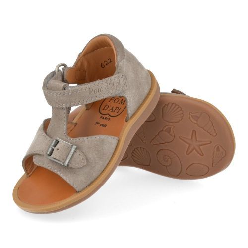 Pom d'api Sandals taupe Boys (poppy easy) - Junior Steps