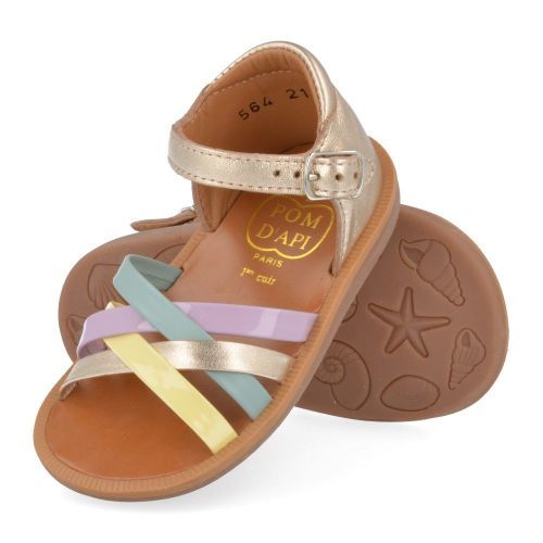 Pom d'api sandalen GOUD Meisjes ( - poppy erg goud sandaaltje poppy erg) - Junior Steps