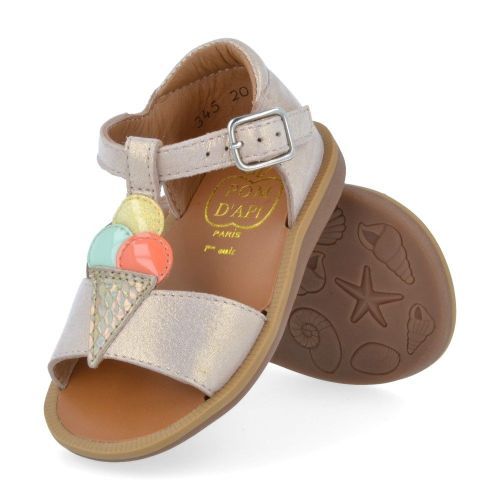 Pom d'api sandalen GOUD Meisjes (poppy ice cream goud  sandaaltje - poppy ice cream) - Junior Steps
