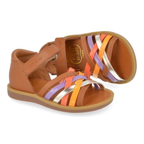 Pom d'api sandalen cognac Meisjes ( - poppy lux cognac  sandaaltjepoppy lux) - Junior Steps