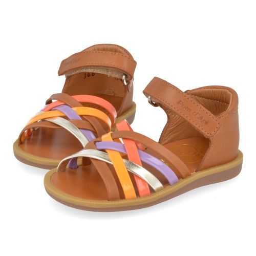 Pom d'api sandalen cognac Meisjes ( - poppy lux cognac  sandaaltjepoppy lux) - Junior Steps