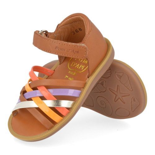 Pom d'api sandalen cognac Meisjes ( - poppy lux cognac  sandaaltjepoppy lux) - Junior Steps