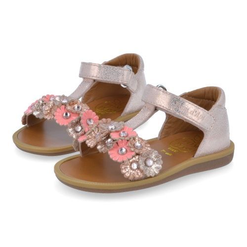 Pom d'api sandalen roze Meisjes (poppy strass flower roze sandaaltje - poppy strass flower) - Junior Steps