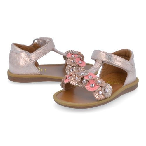 Pom d'api sandalen roze Meisjes (poppy strass flower roze sandaaltje - poppy strass flower) - Junior Steps