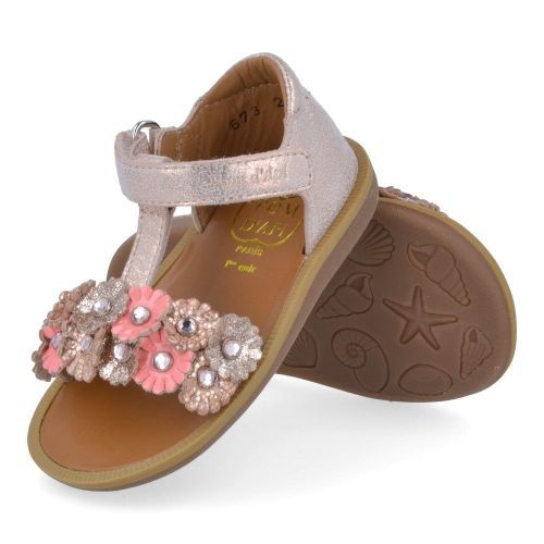 Pom d'api sandalen roze Meisjes (poppy strass flower roze sandaaltje - poppy strass flower) - Junior Steps