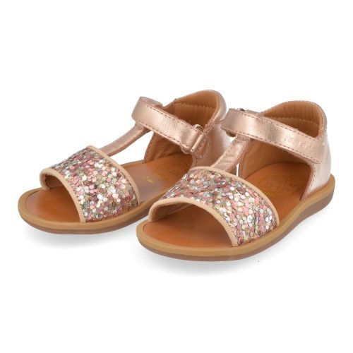 Pom d'api Sandales rose Filles (poppy tao easy) - Junior Steps