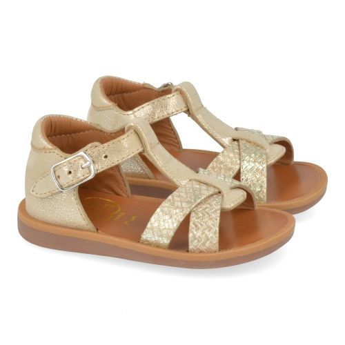 Pom d'api sandalen GOUD Meisjes ( - poppy xexe goud sandaaltje poppy xexe) - Junior Steps