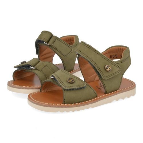 Pom d'api sandalen kaki Jongens ( - waff easy flessen groen sandaaltjewaff easy) - Junior Steps