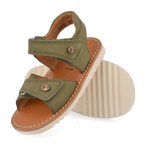 Pom d'api sandalen kaki Jongens ( - waff easy flessen groen sandaaltjewaff easy) - Junior Steps