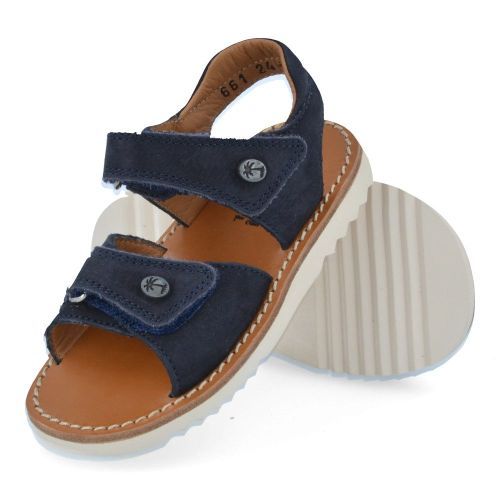 Pom d'api Sandalen Blau Jungen (waff easy) - Junior Steps
