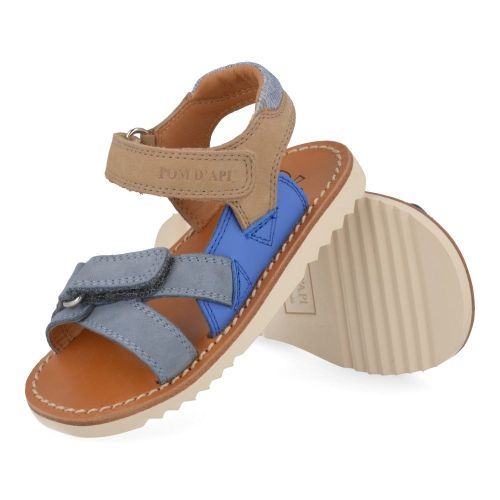 Pom d'api sandalen blauw Jongens ( - waff jimy blauwe sandaalwaff jimy) - Junior Steps