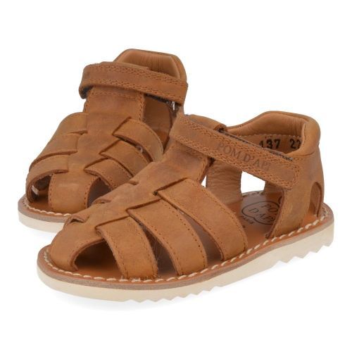 Pom d'api sandalen cognac Jongens ( - waff papy cognac gesloten sandaalwaff papy) - Junior Steps