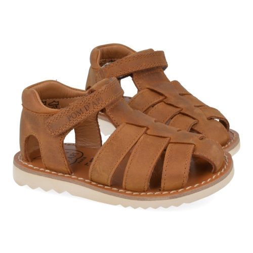 Pom d'api sandalen cognac Jongens ( - waff papy cognac gesloten sandaalwaff papy) - Junior Steps