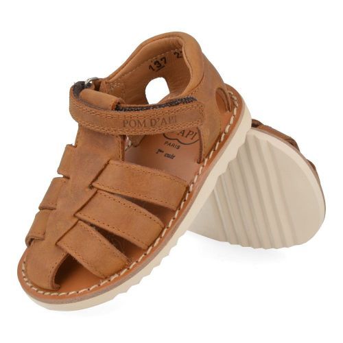 Pom d'api Sandals cognac Boys (waff papy) - Junior Steps