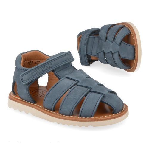 Pom d'api sandalen jeans bl Jongens ( - waff papy jeansblauwe gesloten sandaalwaff papy) - Junior Steps