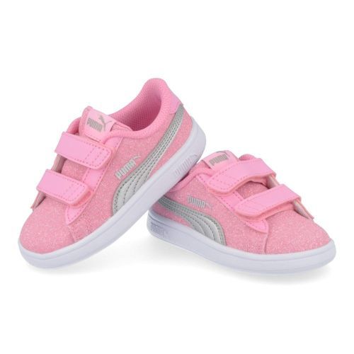 Puma sport-en speelschoenen roze Meisjes ( - smash v2 glitz glam inf367380-27) - Junior Steps