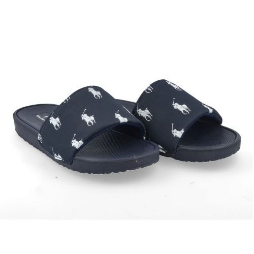 Ralph lauren slippers blauw  ( - blauwe slipper gansettrf103031) - Junior Steps