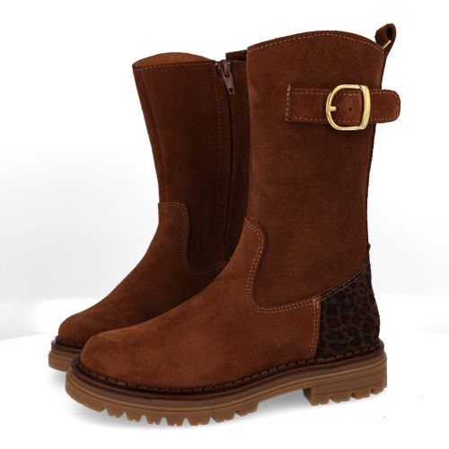RED RAG laarzen bruin Meisjes (Laarzen bruin suéde met leopard  - 12576 723) - Junior Steps