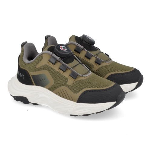 RED RAG sneakers kaki Jongens (Runner Groen-zwart met draaiknop - 15837 550 khaki) - Junior Steps
