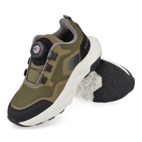 RED RAG sneakers kaki Jongens (Runner Groen-zwart met draaiknop - 15837 550 khaki) - Junior Steps