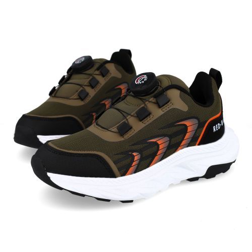 RED RAG sneakers kaki Jongens (Runner Groen-zwart met draaiknop - 15863 550 khaki) - Junior Steps