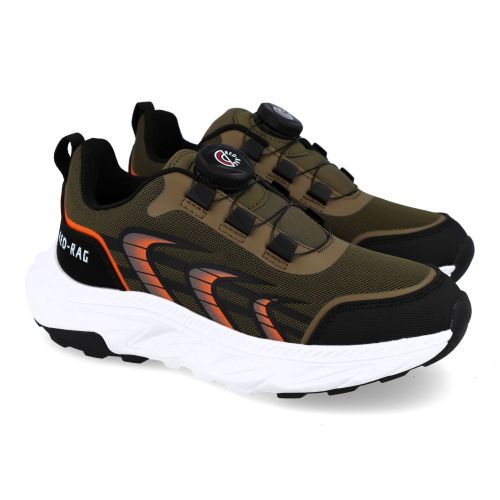 RED RAG sneakers kaki Jongens (Runner Groen-zwart met draaiknop - 15863 550 khaki) - Junior Steps