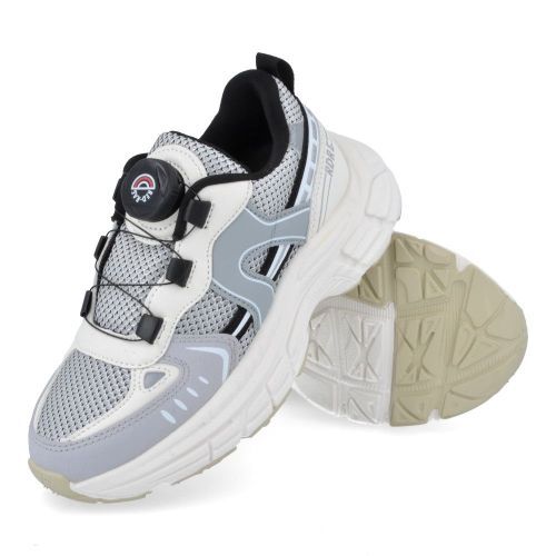 RED RAG sneakers wit Jongens (Runner wit grijs met draaiknop - 15847/199) - Junior Steps