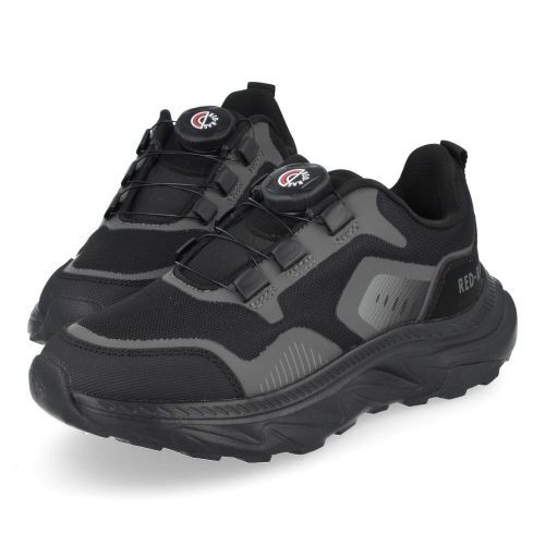 RED RAG sneakers Zwart Jongens (Runner zwart met draaiknop - 15837 920 black combi) - Junior Steps
