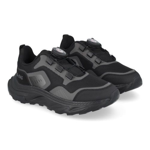 RED RAG sneakers Zwart Jongens (Runner zwart met draaiknop - 15837 920 black combi) - Junior Steps
