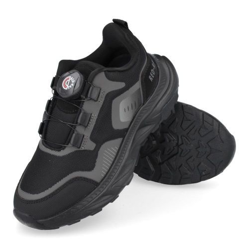 RED RAG sneakers Zwart Jongens (Runner zwart met draaiknop - 15837 920 black combi) - Junior Steps