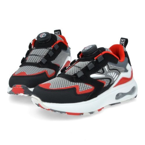 RED RAG sneakers Zwart Jongens (Runner zwart rood met draaiknop - 15851/499) - Junior Steps