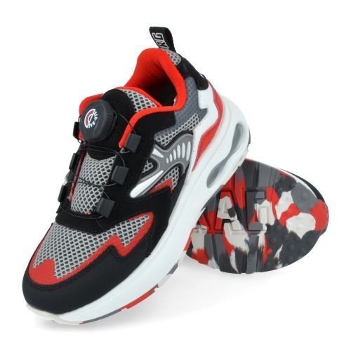 RED RAG sneakers Zwart Jongens (Runner zwart rood met draaiknop - 15851/499) - Junior Steps