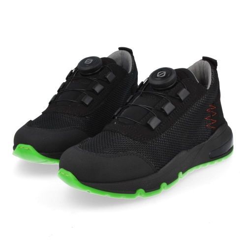 RED RAG sneakers Zwart Jongens ( - zwarte sneaker met draaiknop13803) - Junior Steps