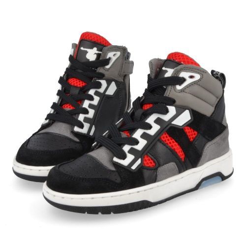 RED RAG sneakers Zwart Jongens ( - zwarte sneaker 13679) - Junior Steps